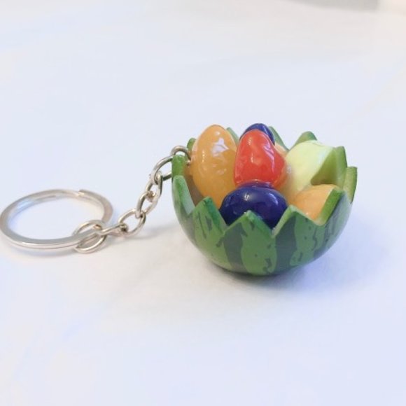 NEW Watermelon Keychain Fruit Keychain Resin - Picture 2 of 14
